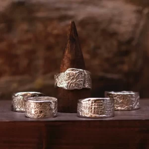 Anillo plata colección: texturas