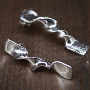 Pendientes en plata torneados