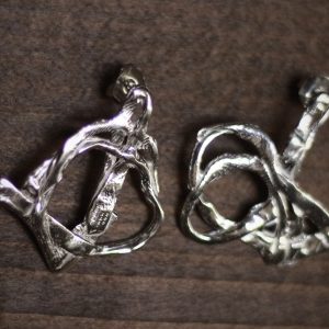 Pendientes orgánicos en plata